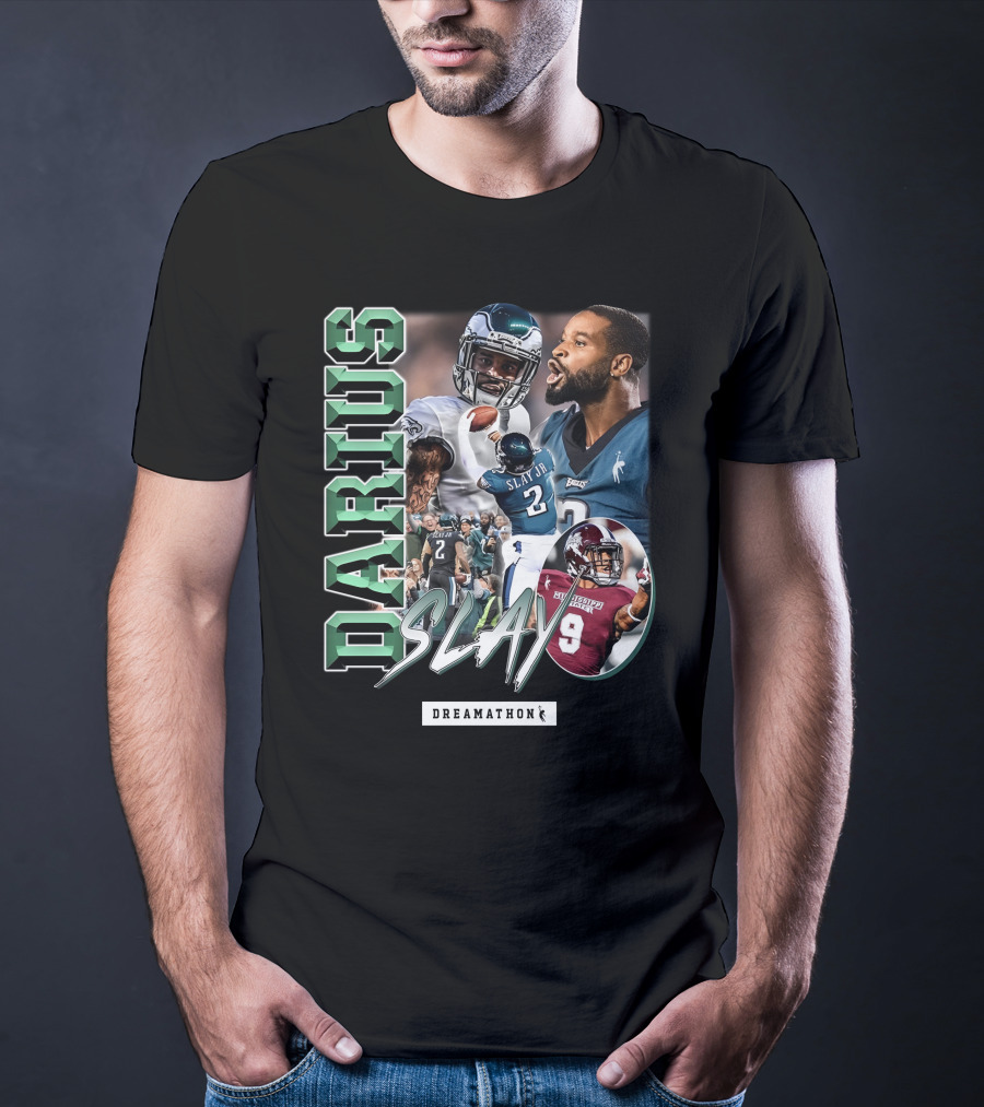 Darius Slay Dreamathon NFL Eagles Football Montage T-Shirt