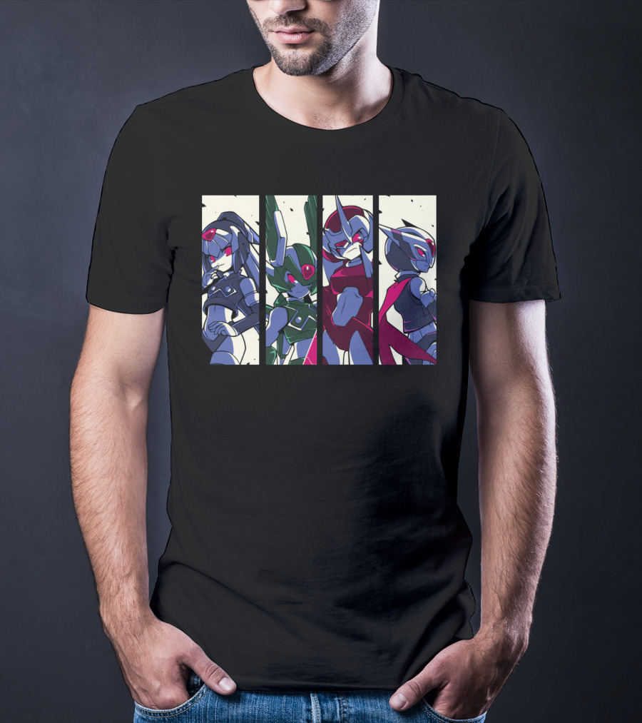 Mega Man Zero Four Guardians Characters T-Shirt