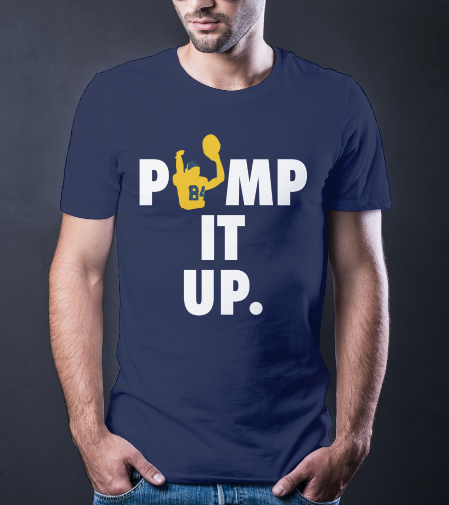 Bluebyninety Pump It Up Football Silhouette 84 T-Shirt