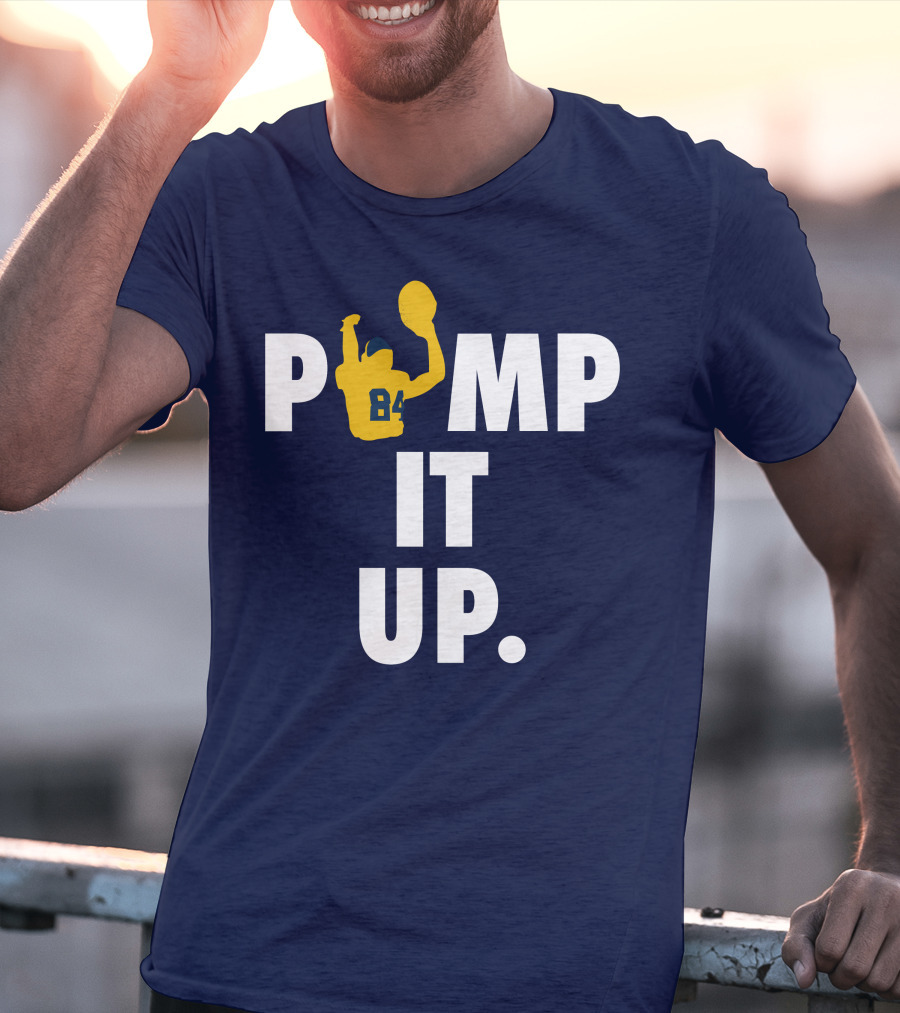 Bluebyninety Pump It Up Football Silhouette 84 T-Shirt