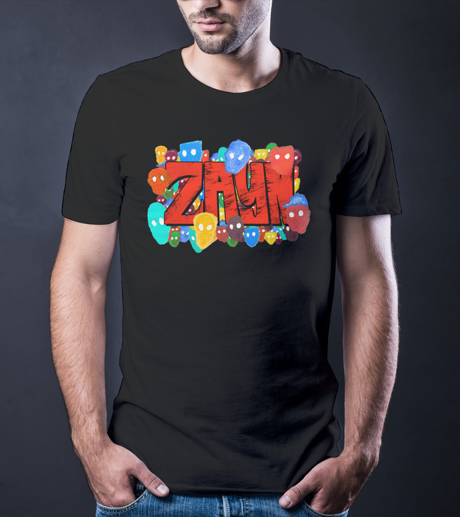 Zayn Colorful Faces Graphic Zayn Malik Store T-Shirt