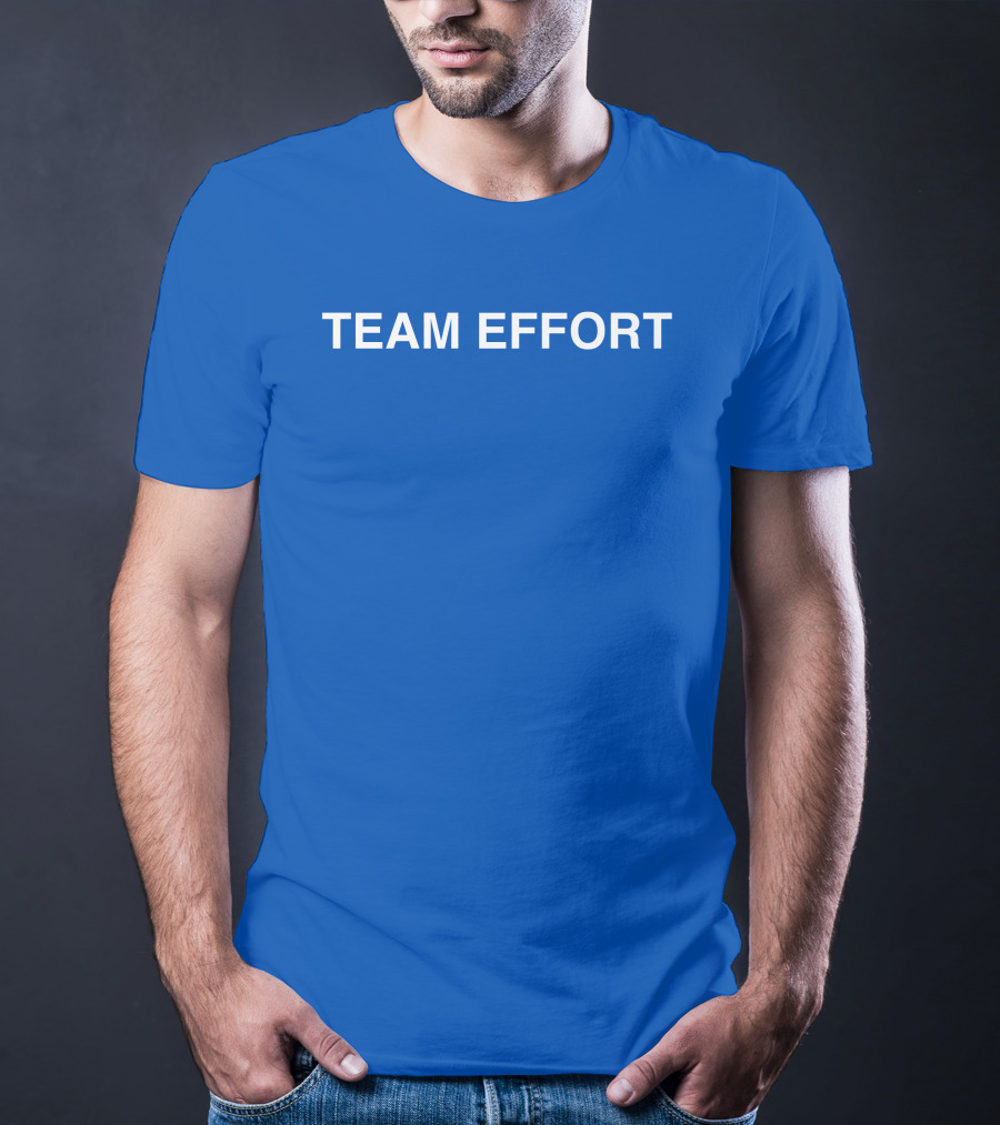 Brockhampton Team Effort Blue Text Collaboration T-Shirt