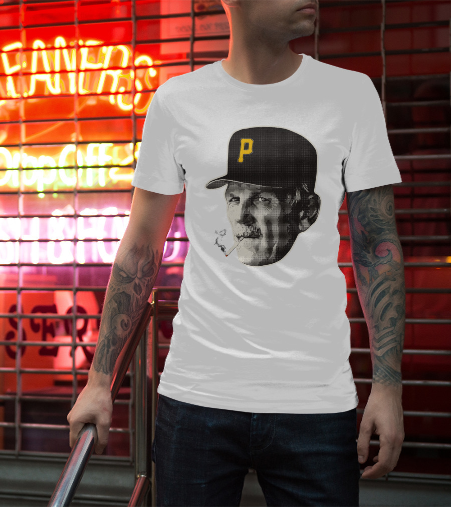 Jimmy Leyland Smoking Pittsburgh Baseball Hat With Cigarette T-Shirt