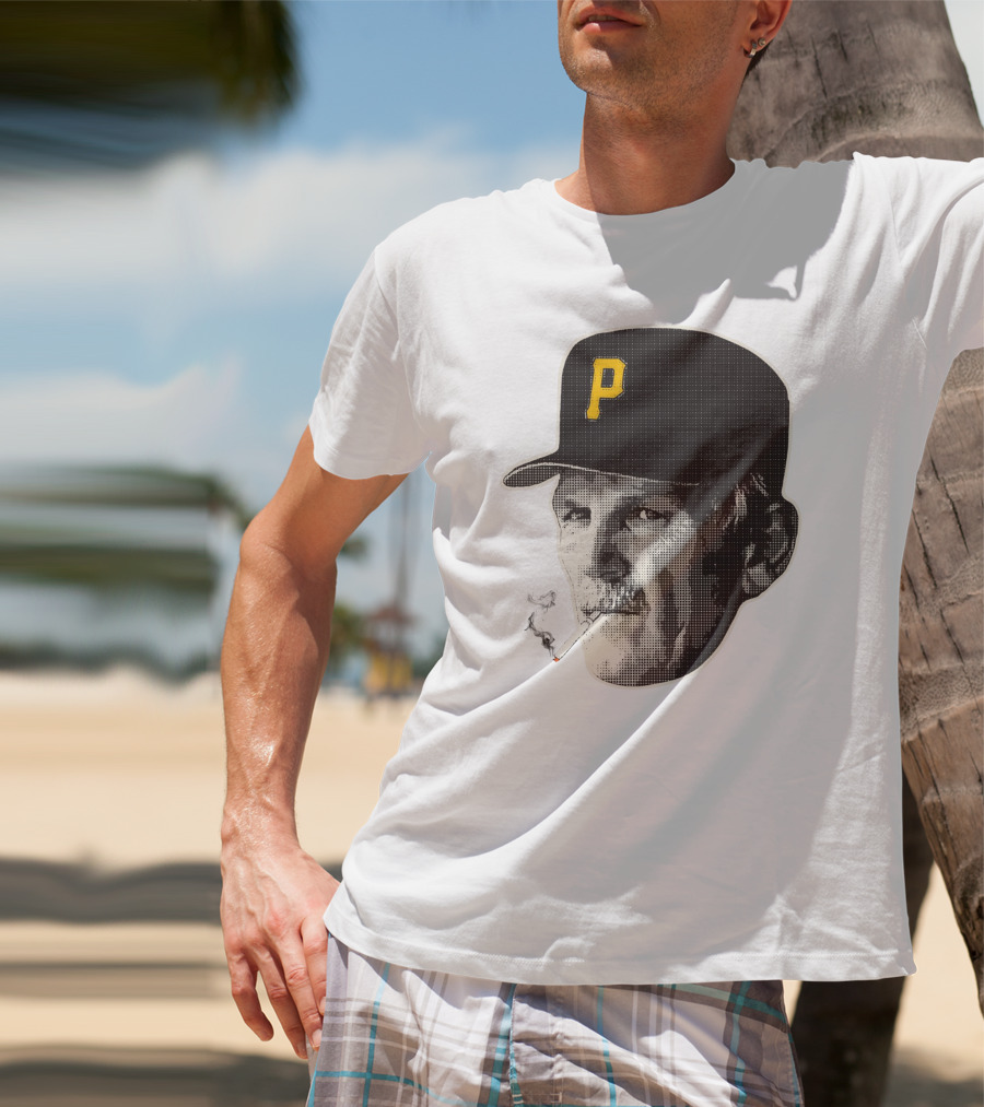 Jimmy Leyland Smoking Pittsburgh Baseball Hat With Cigarette T-Shirt