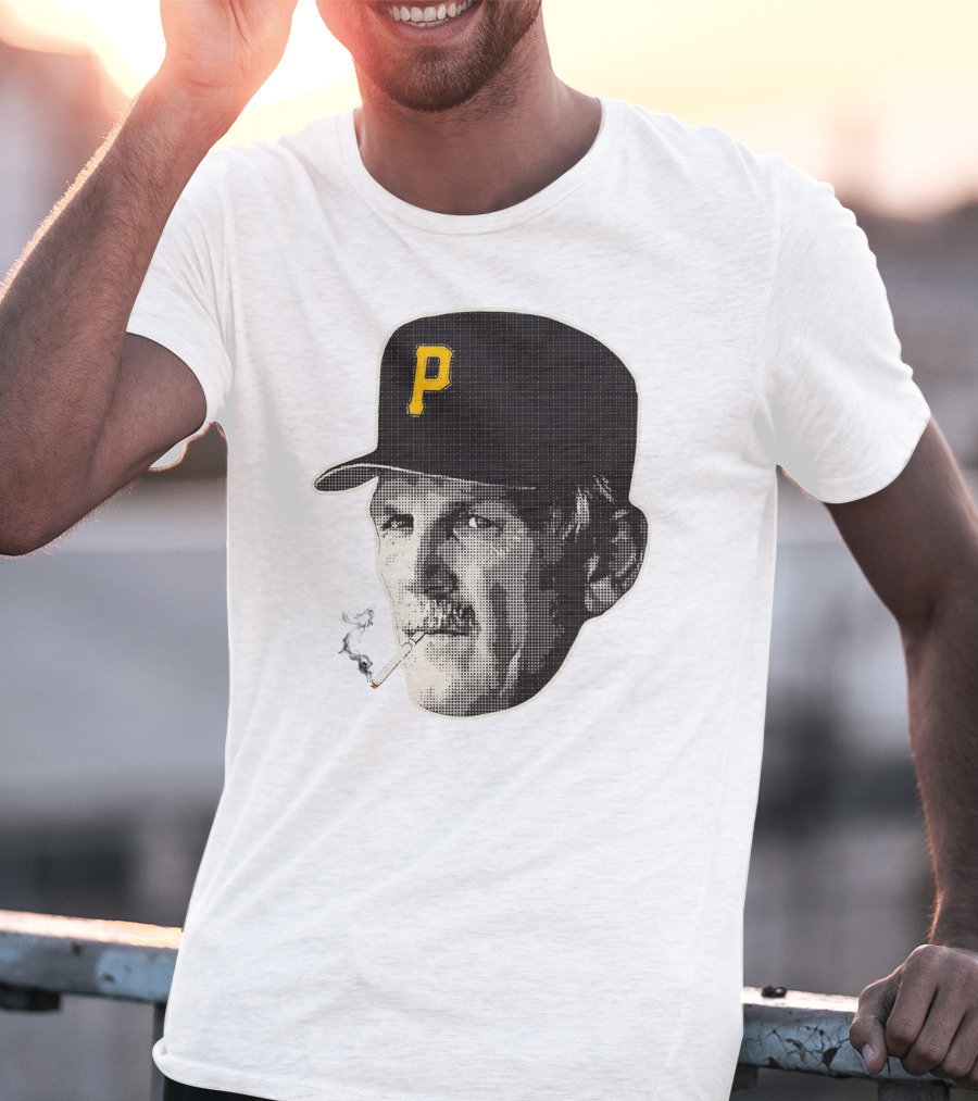 Jimmy Leyland Smoking Pittsburgh Baseball Hat With Cigarette T-Shirt
