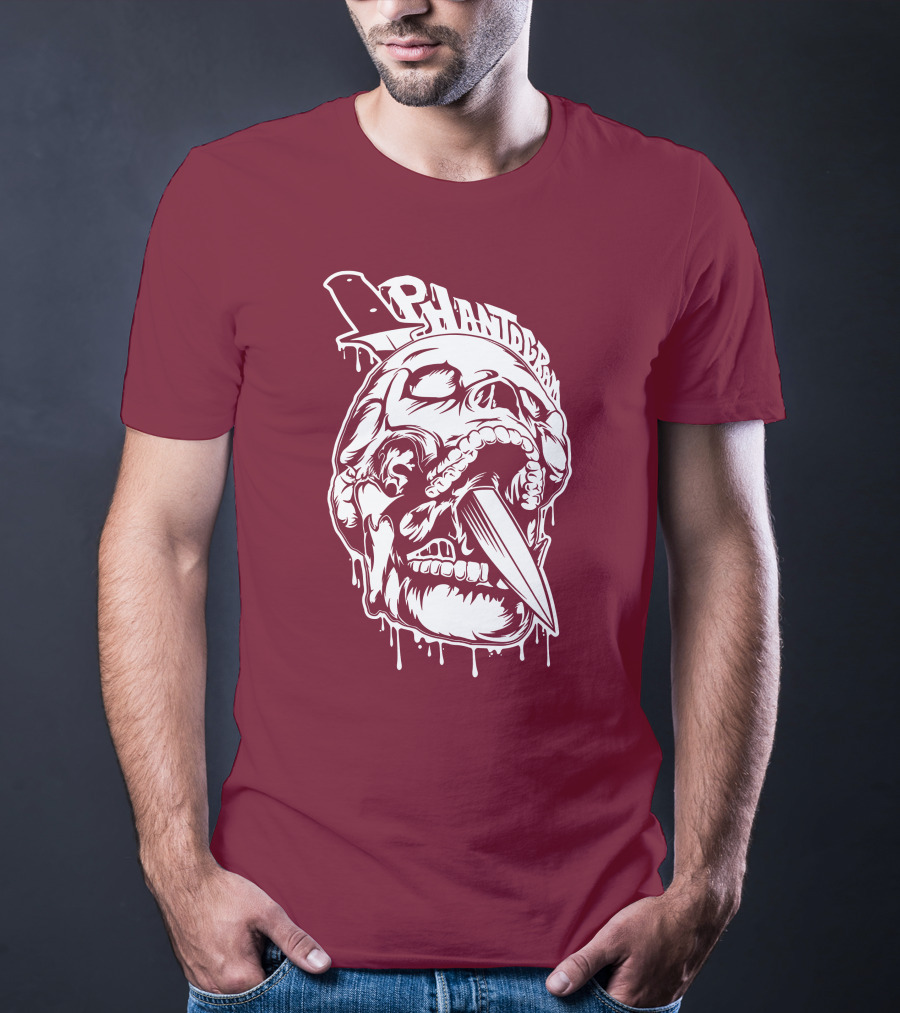 Phantogram Skull With Knife In Mouth T-Shirt