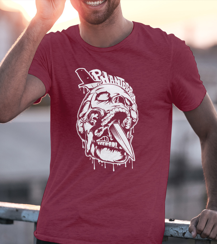 Phantogram Skull With Knife In Mouth T-Shirt