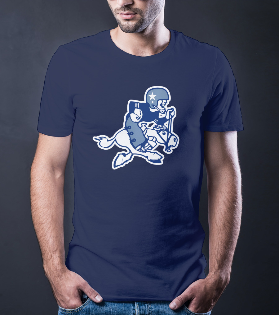 Dallas Cowboys Classic Throwback Fleece NFL Vintage Iconic Logo Navy Blue T-Shirt