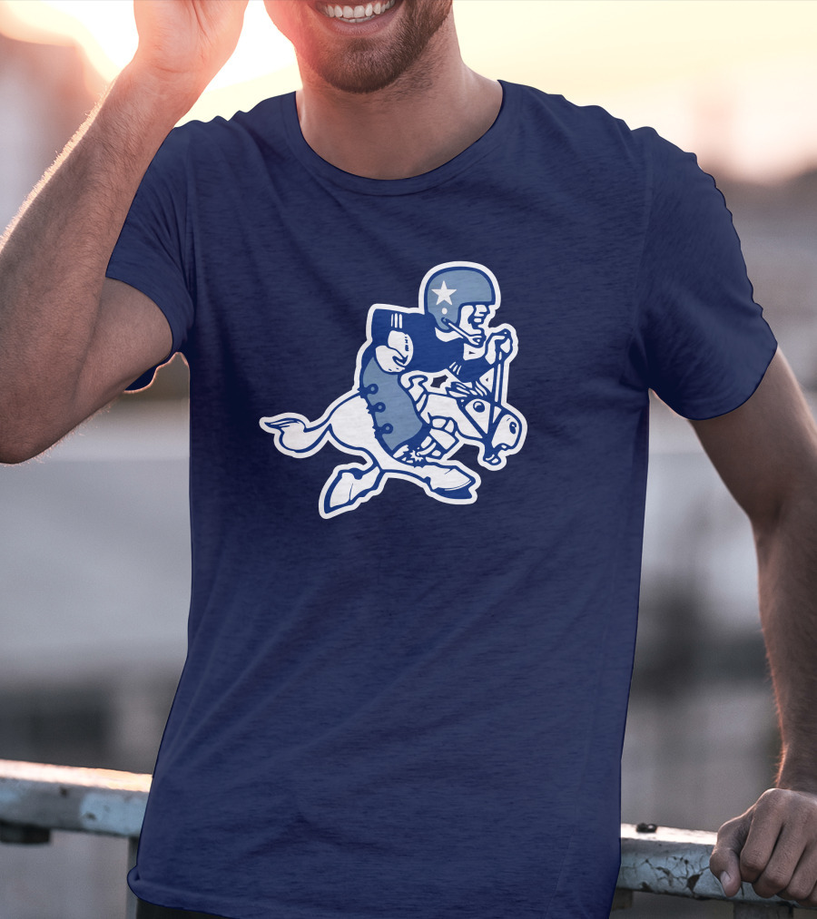 Dallas Cowboys Classic Throwback Fleece NFL Vintage Iconic Logo Navy Blue T-Shirt
