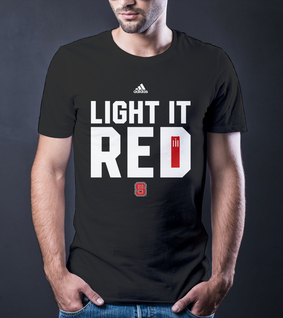 Light It Red NC State Wolfpack Dave Doeren Promo T-Shirt
