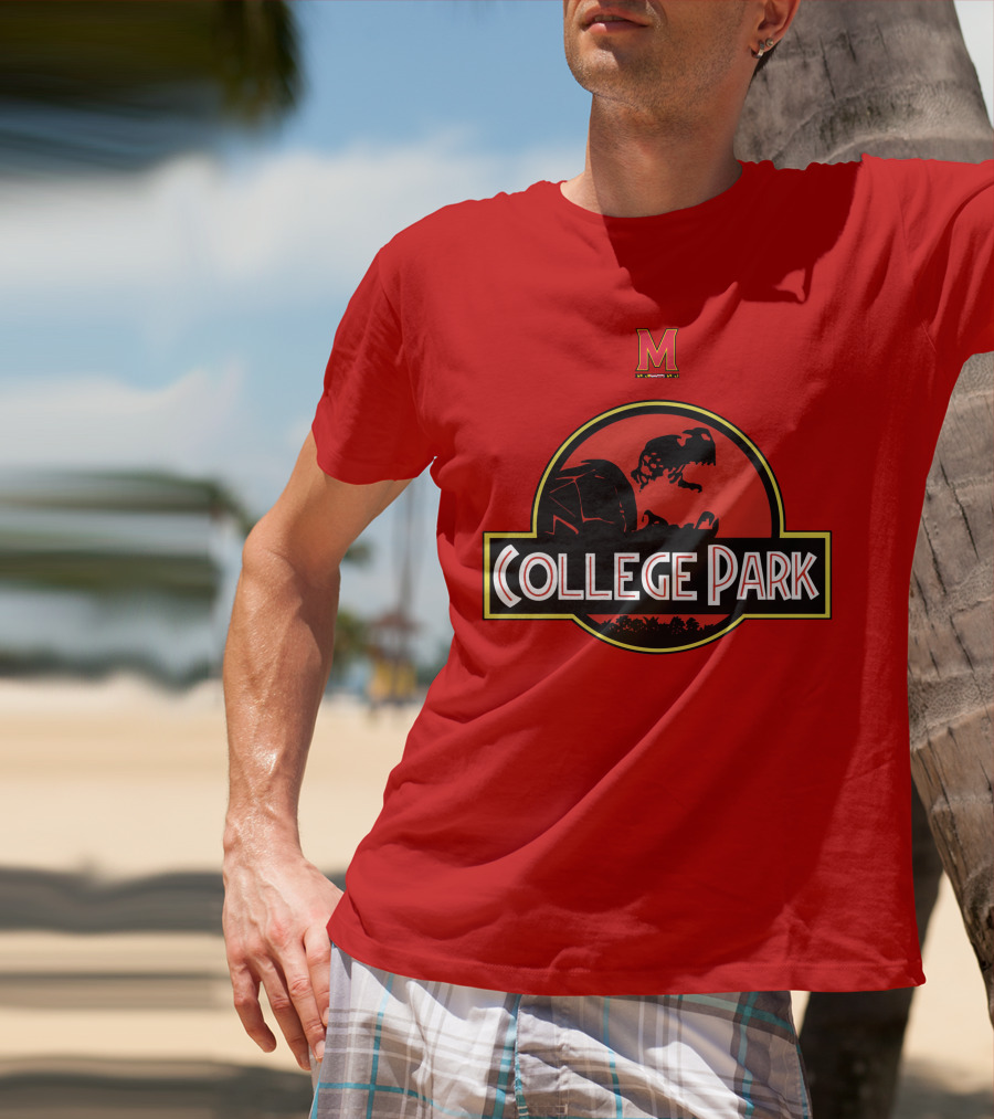 Maryland Terrapins Jurassic Park Inspired College Park T-Shirt