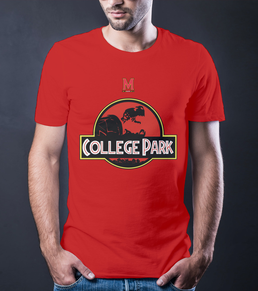 Maryland Terrapins Jurassic Park Inspired College Park T-Shirt