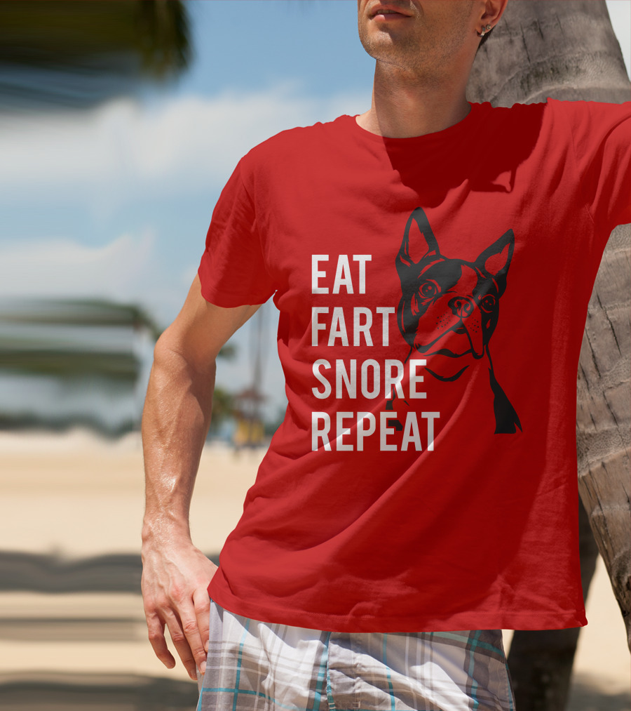 EAT FART SNORE REPEAT Bulldog T-Shirt