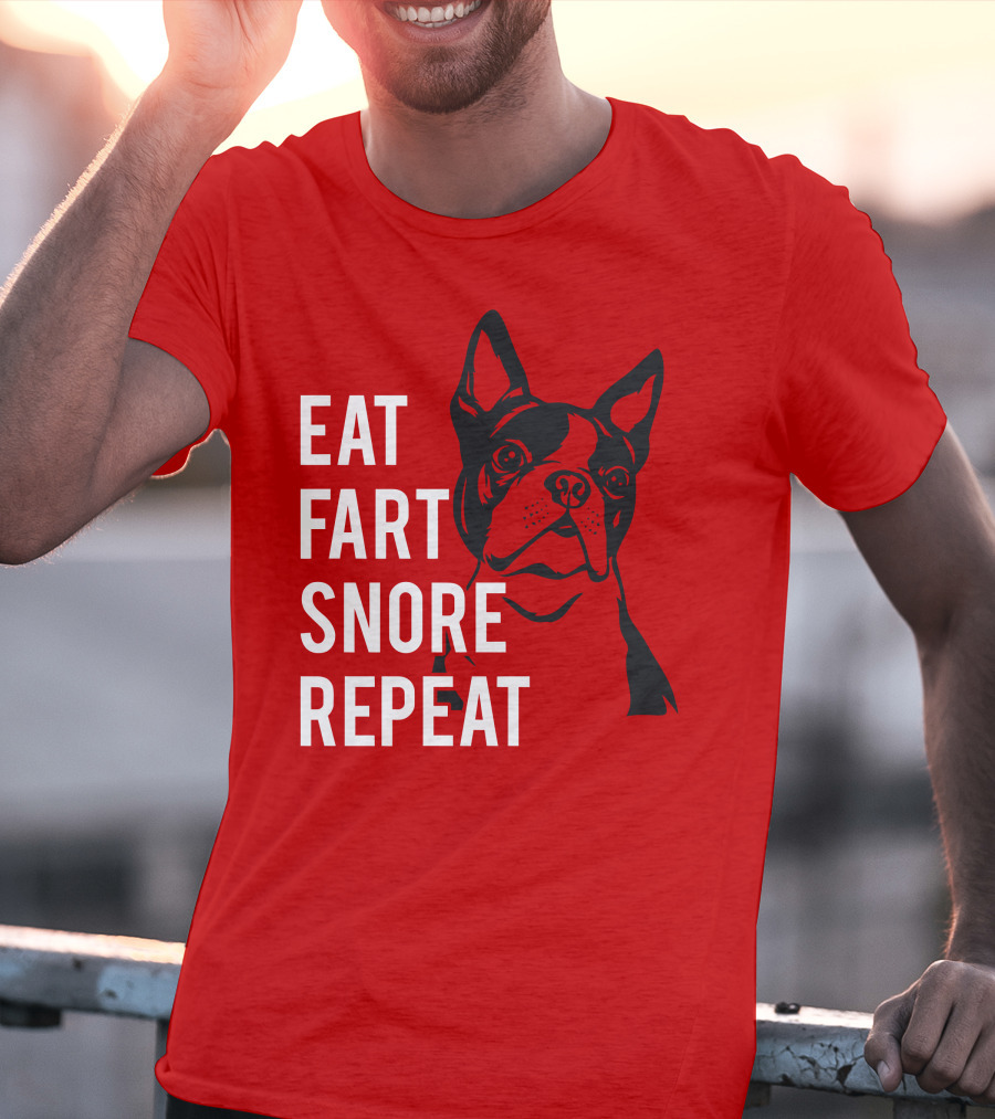 EAT FART SNORE REPEAT Bulldog T-Shirt