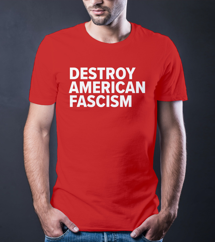 Tom Morello Store Destroy American Fascism Red T-Shirt