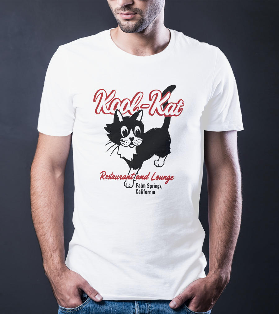 Kool-Kat Restaurant And Lounge Palm Springs California Playful Cat T-Shirt