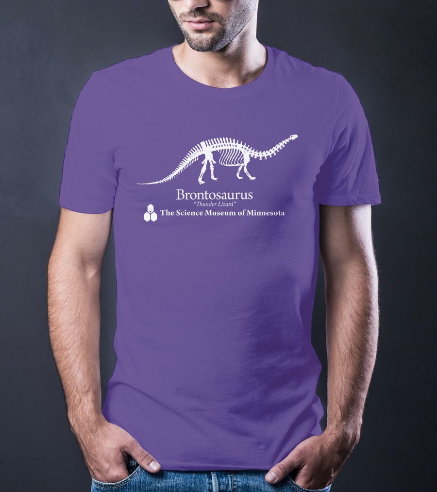 Brontosaurus Thunder Lizard Dinosaur Skeleton The Science Museum Of Minnesota T-Shirt