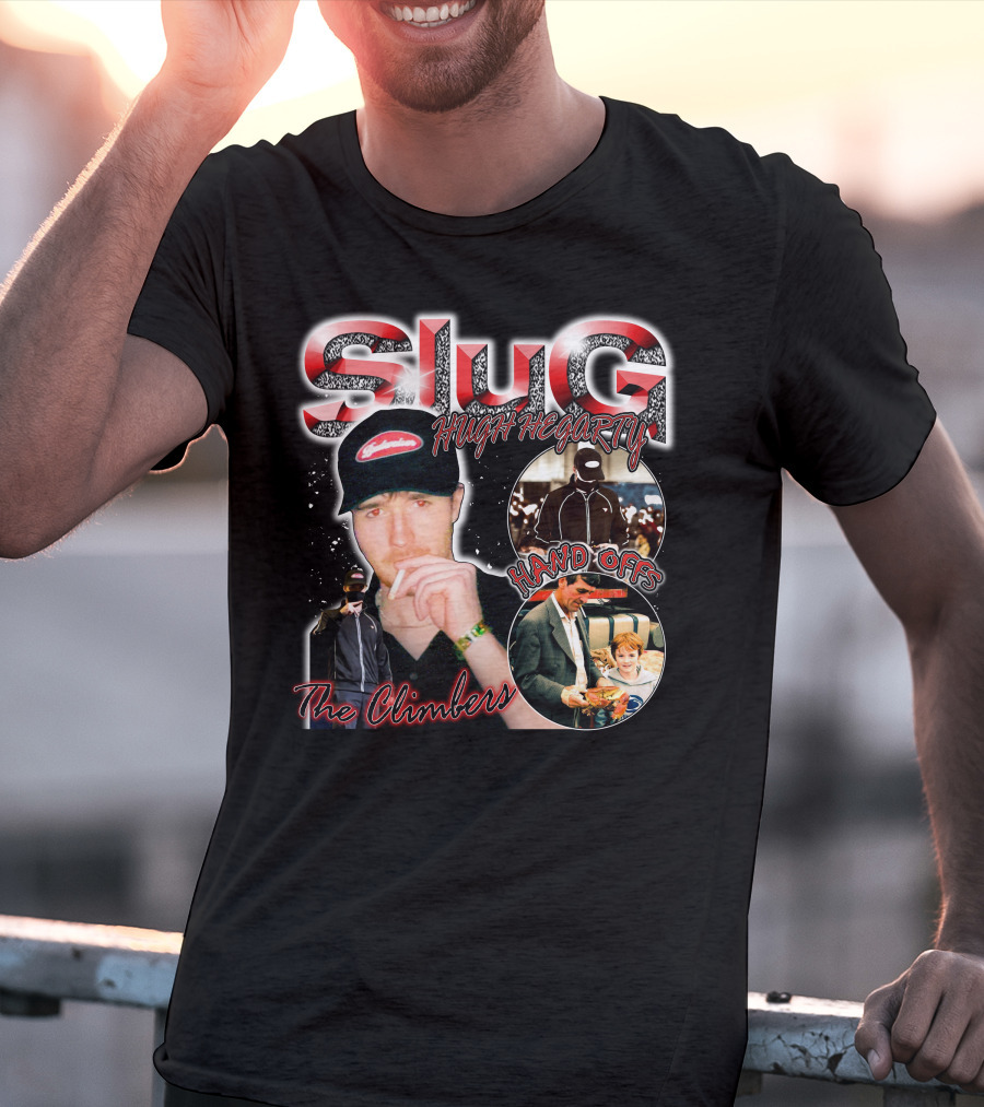 Slug Hugh Hegarty Hand Offs The Climbers Cap And Figures T-Shirt