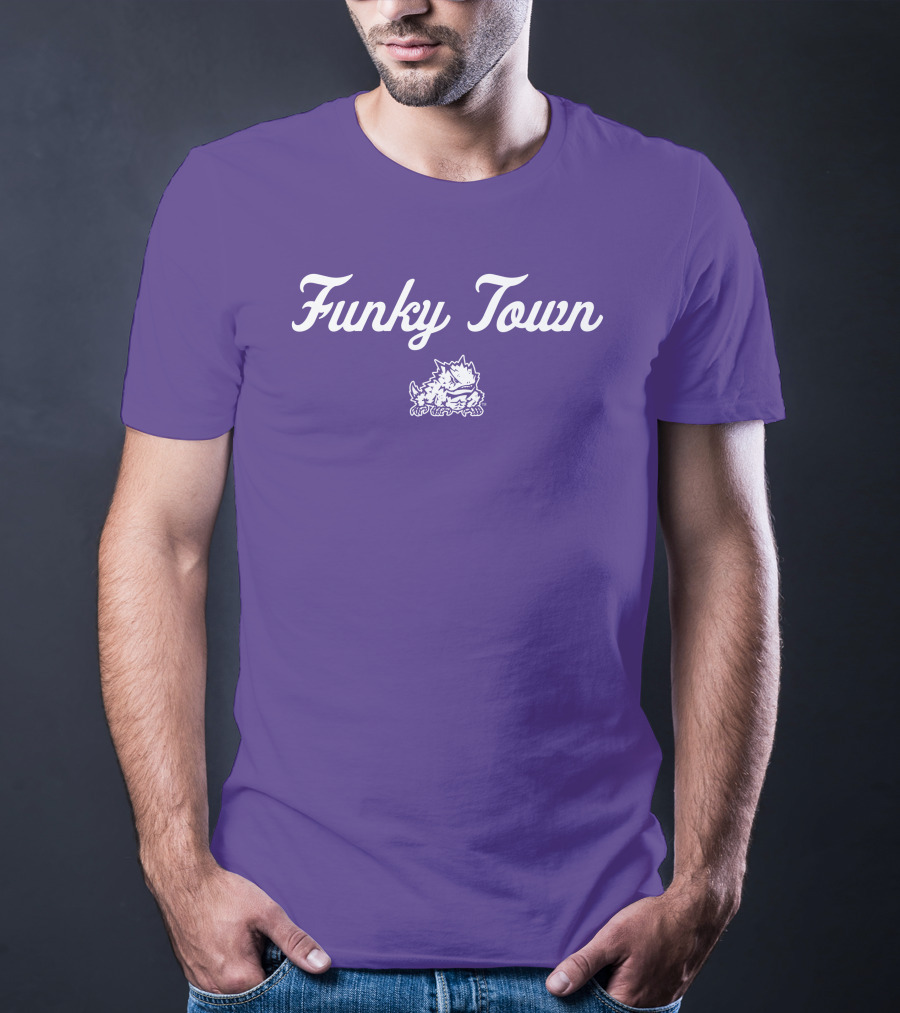 Funky Town TCU Horned Frogs Football Vintage Retro T-Shirt