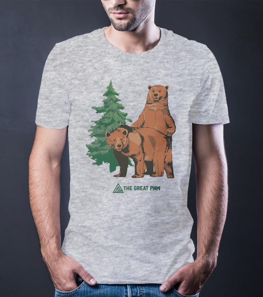 The Great PNW Bears And Pine Forest T-Shirt