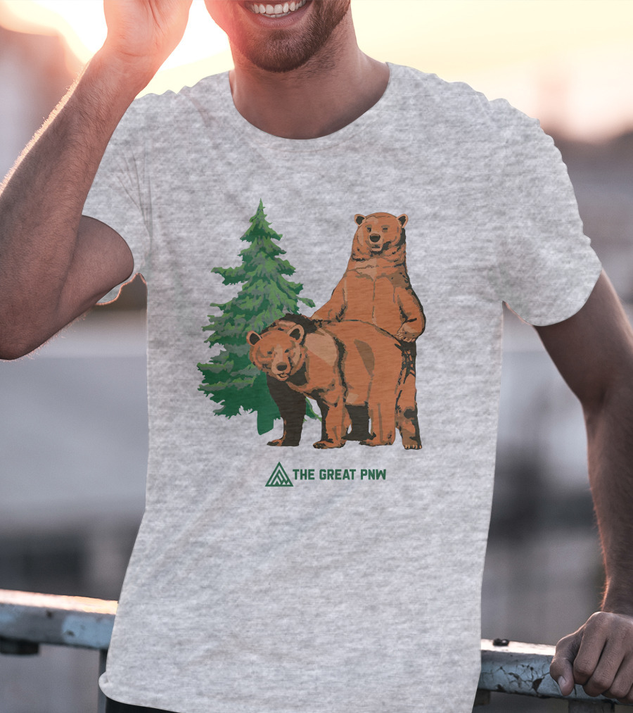 The Great PNW Bears And Pine Forest T-Shirt
