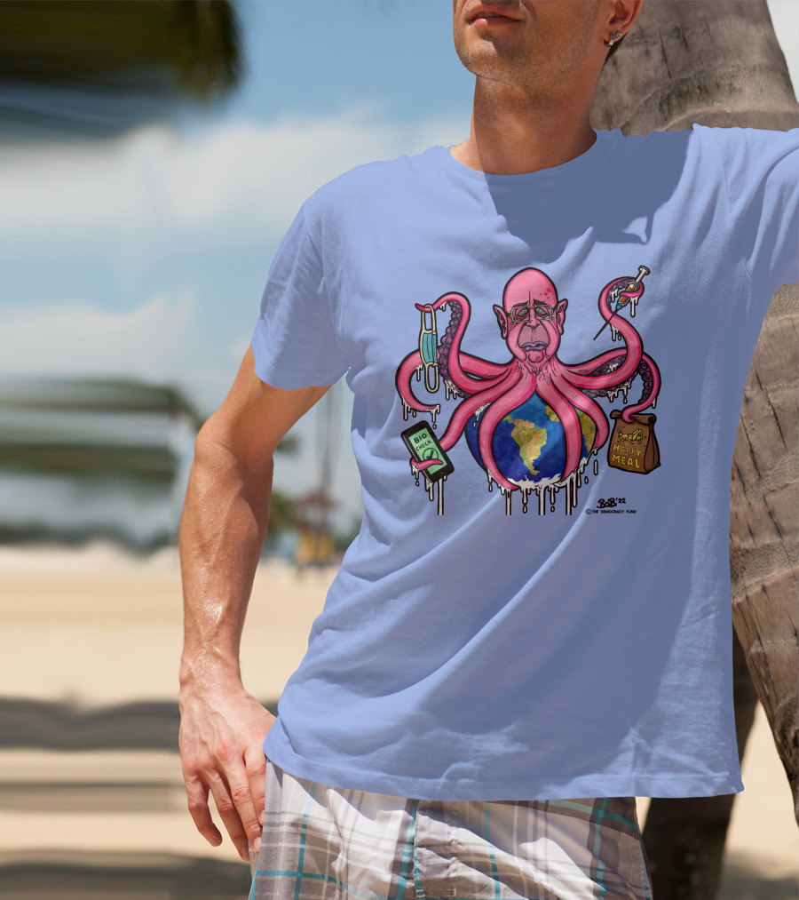 Schwabtopus Earth Bio Check Mask Happy Meal Dripping Syringe T-Shirt