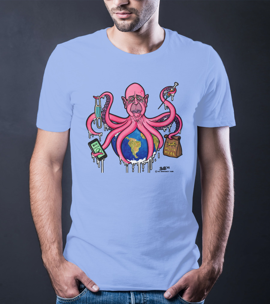 Schwabtopus Earth Bio Check Mask Happy Meal Dripping Syringe T-Shirt