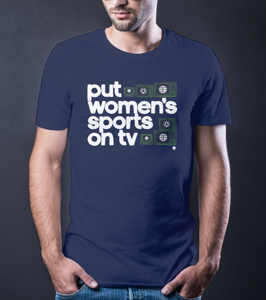 Put Women's Sports On TV Vintage Television T-Shirt