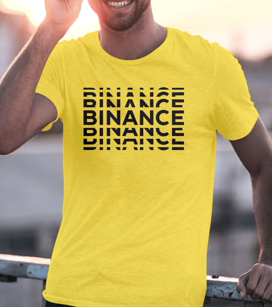 Binance Binance Repeated Bold Text T-Shirt