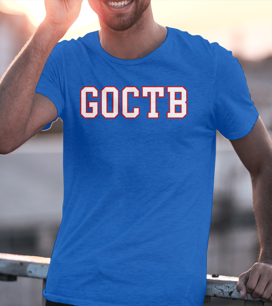 GOCTB 26 S Store Bold Lettering On Blue T-Shirt