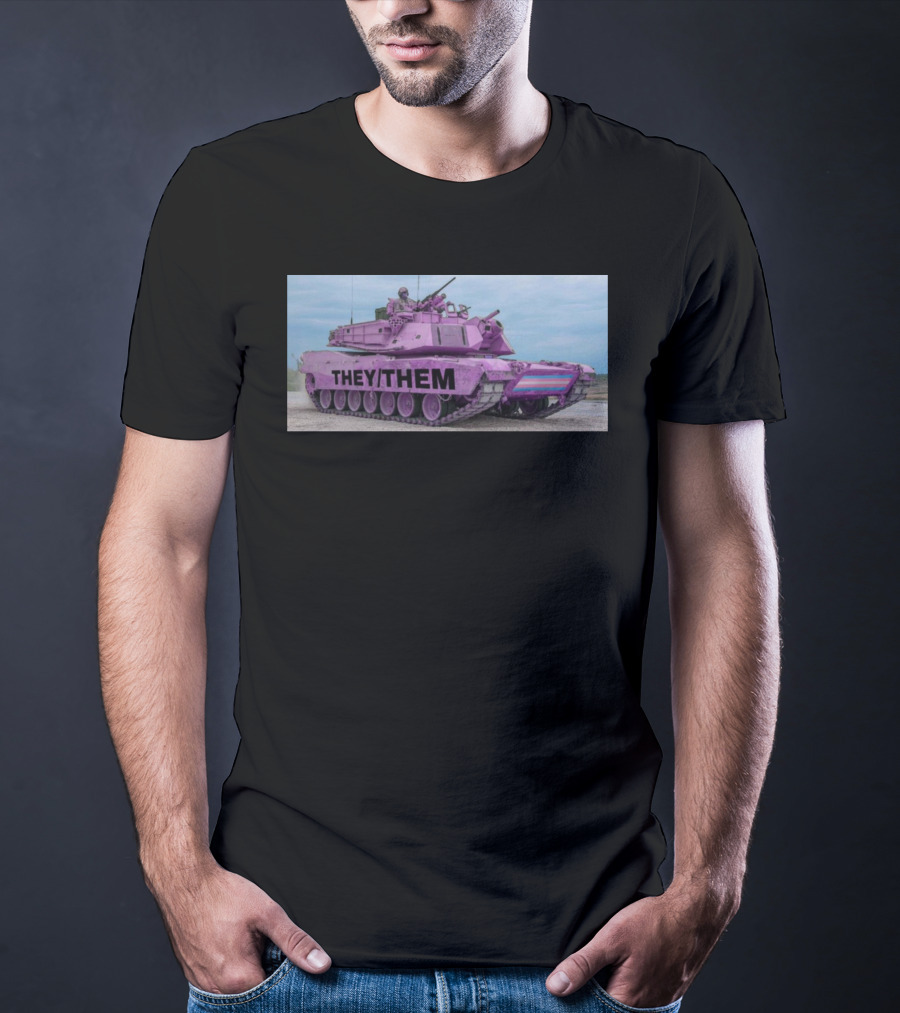 Us Tank They Them Purple Tank T-Shirt