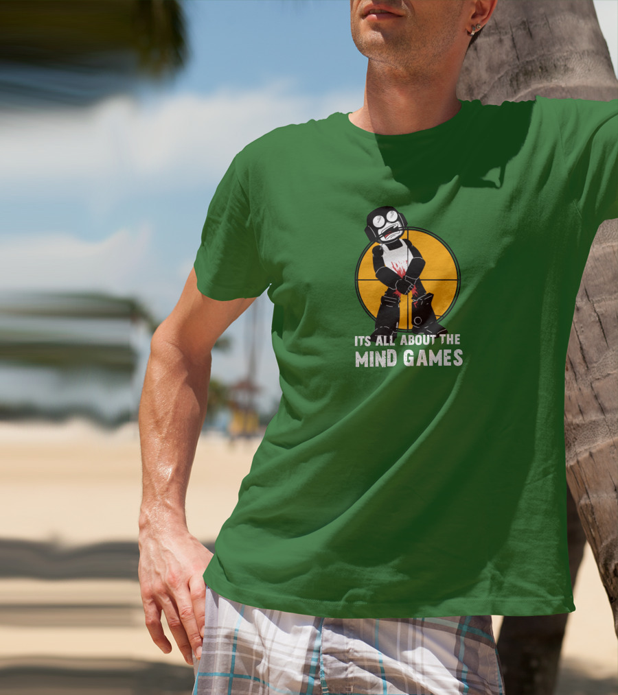 Its All About The Mind Games Targeted Character With Bloodstained Bat T-Shirt