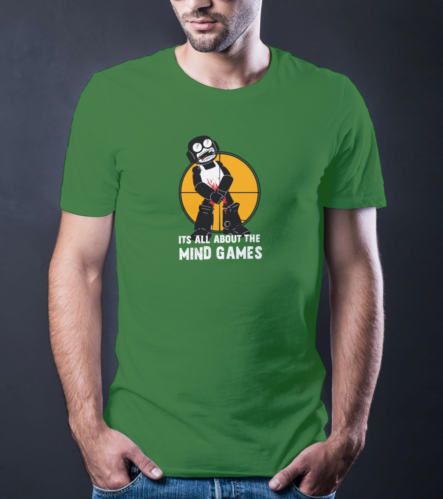 Its All About The Mind Games Targeted Character With Bloodstained Bat T-Shirt