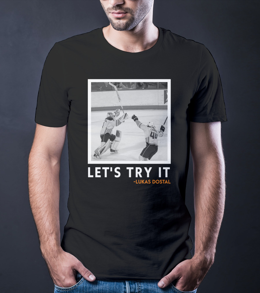 Let's Try It Lukas Dostal Hockey T-Shirt