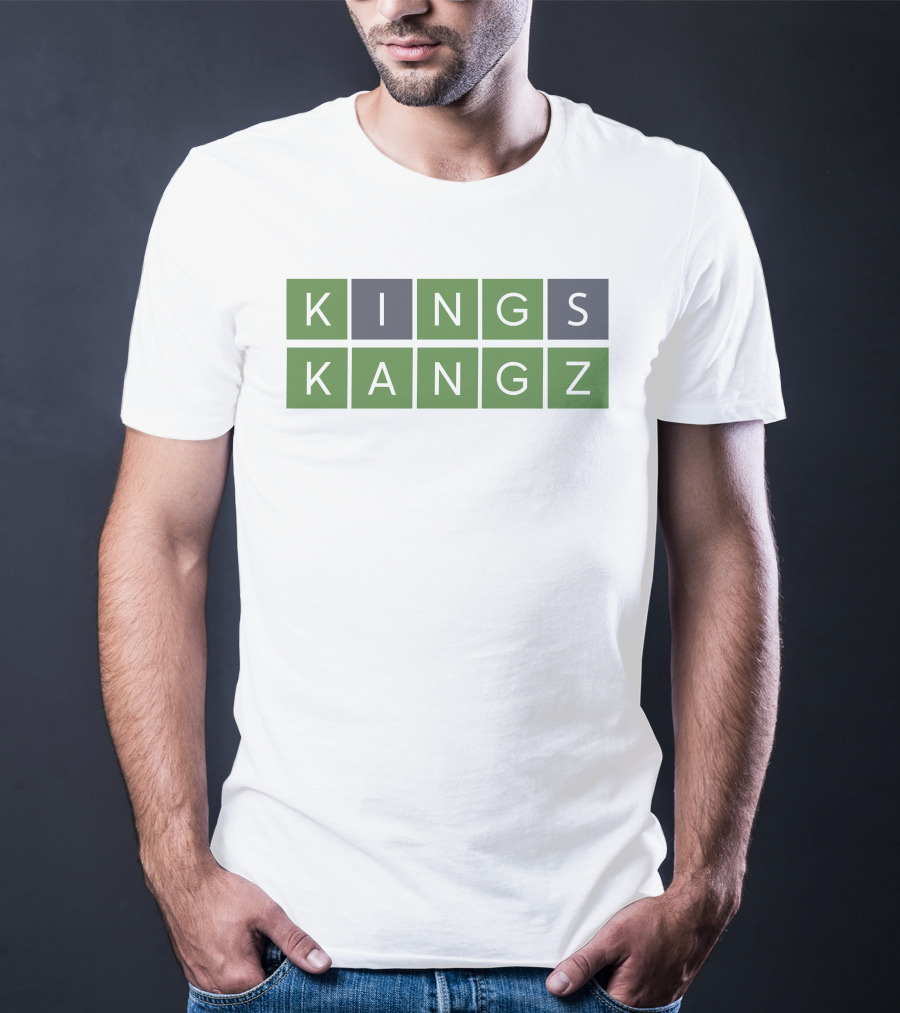 Kangz Kings Word Puzzle Green Blocks T-Shirt