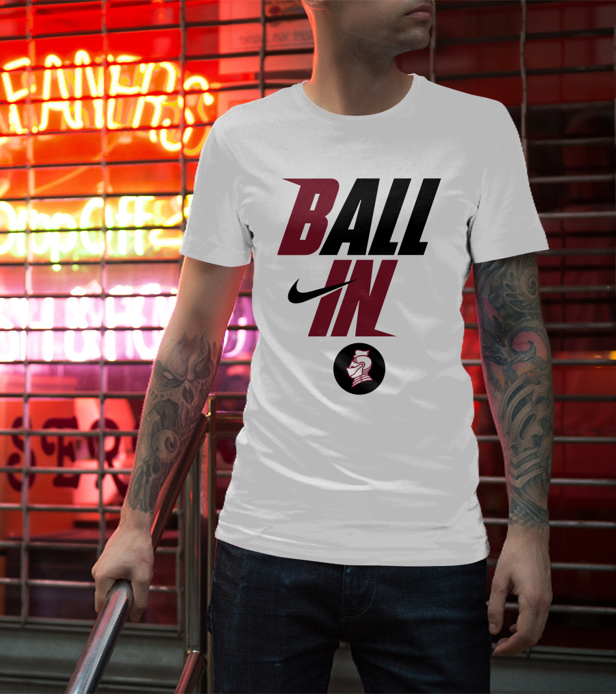 Ball In Bellarmine University Football Knight T-Shirt