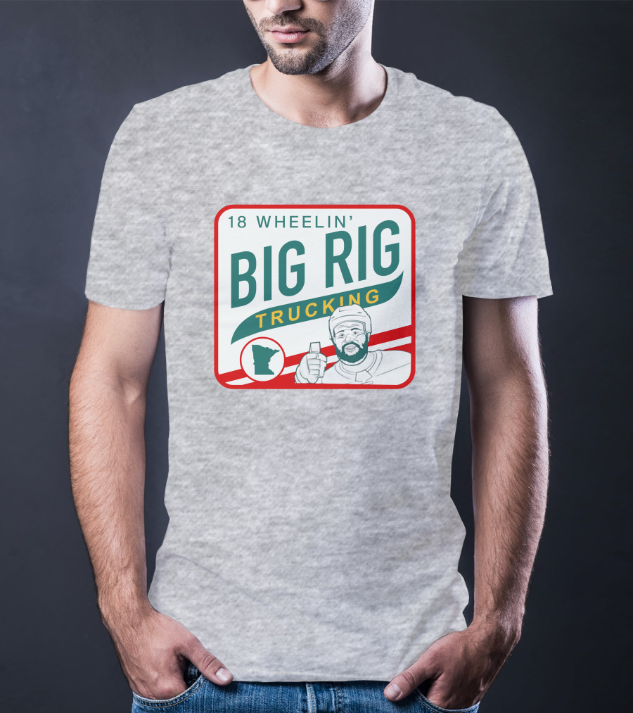 18 Wheelin' Big Rig Trucking Minnesota Driver Thumbs Up T-Shirt