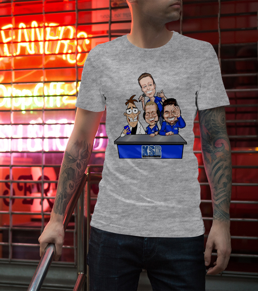 BigBlueAndrew Kentucky Sports Radio KSR Cartoon Panel T-Shirt