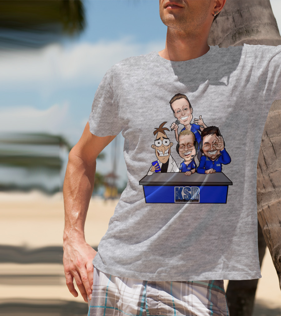 BigBlueAndrew Kentucky Sports Radio KSR Cartoon Panel T-Shirt
