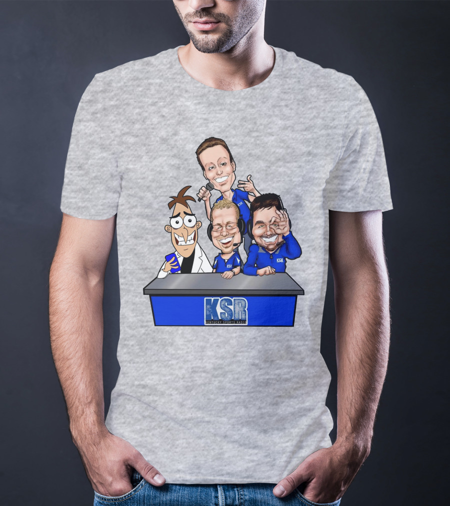 BigBlueAndrew Kentucky Sports Radio KSR Cartoon Panel T-Shirt