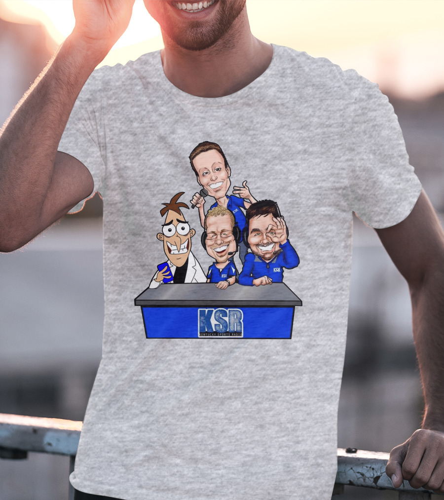BigBlueAndrew Kentucky Sports Radio KSR Cartoon Panel T-Shirt