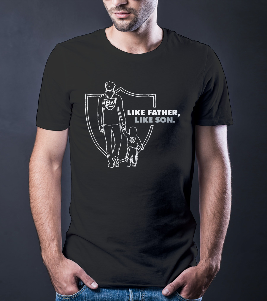 Like Father, Like Son Sr. Shield Outlines T-Shirt