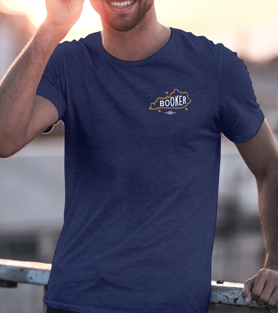 Booker Kentucky Outline With Stars Booker4ky Charles Booker Store T-Shirt