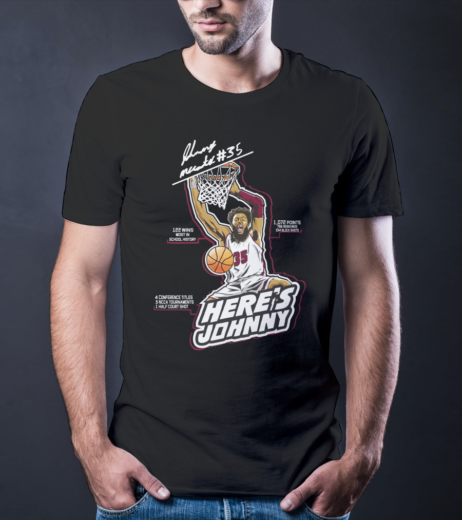 Here's Johnny Mccants #35 Basketball Achievements And Highlights T-Shirt