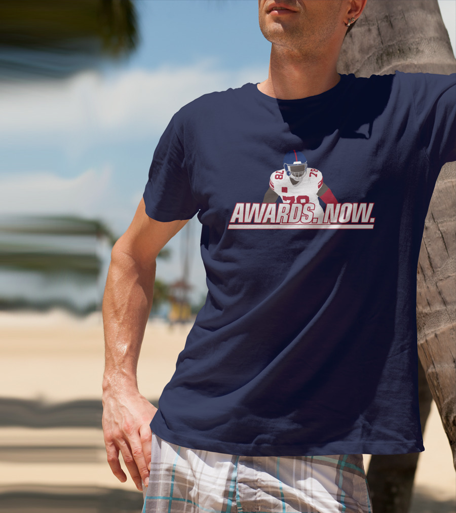 Jomboy Media Awards Now Andrew Thomas Giants 78 Football T-Shirt