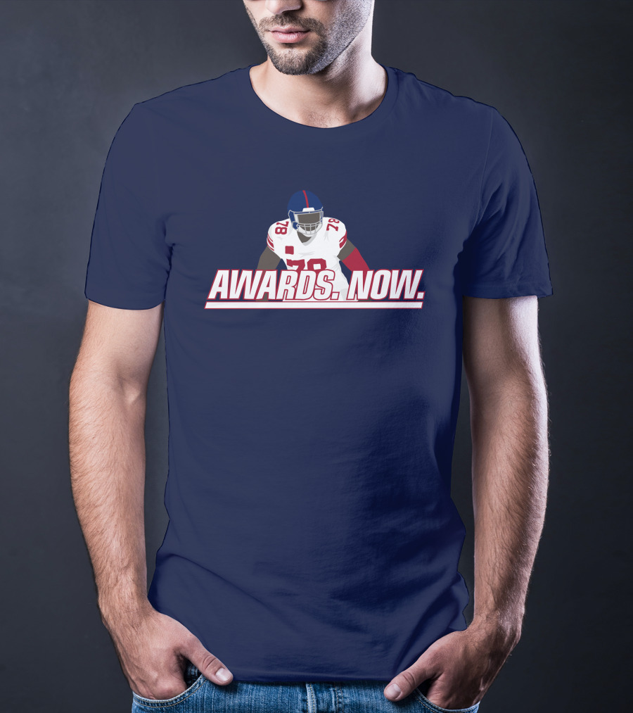 Jomboy Media Awards Now Andrew Thomas Giants 78 Football T-Shirt
