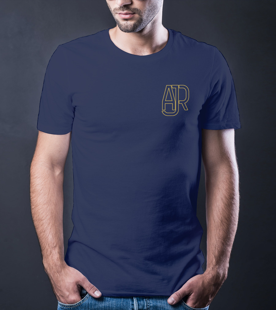 AJR Band Logo Navy Yellow T-Shirt