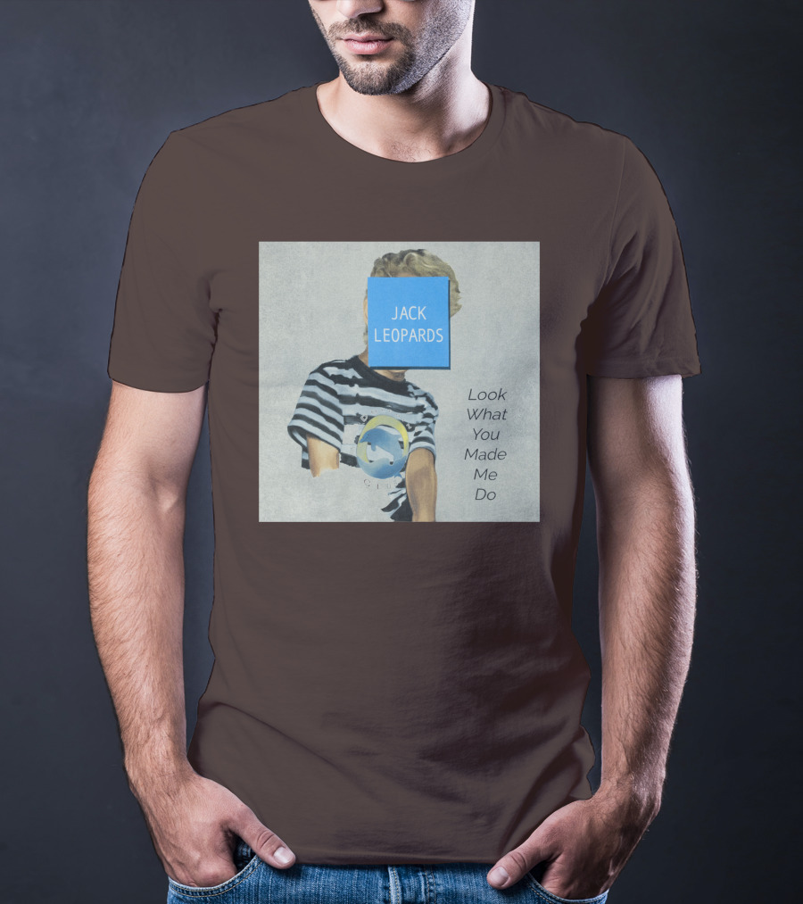 Jack Leopards Look What You Made Me Do Striped Shirt Blue Square T-Shirt