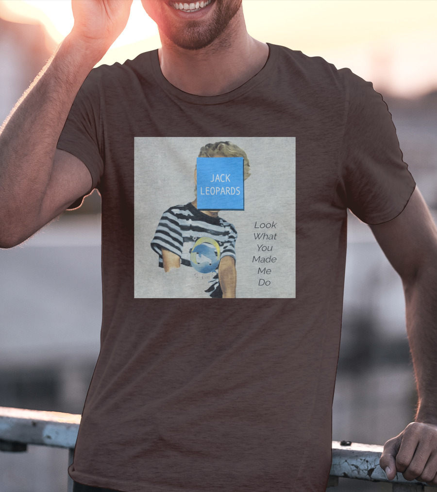 Jack Leopards Look What You Made Me Do Striped Shirt Blue Square T-Shirt