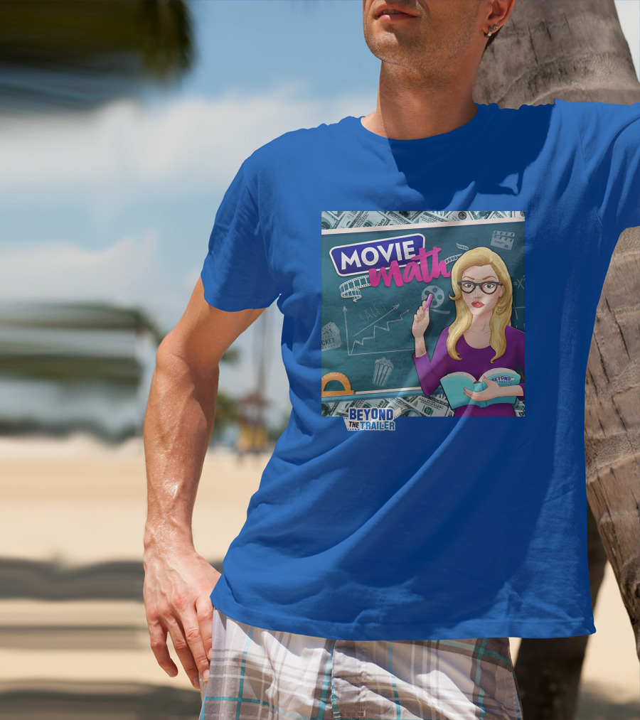 Beyond The Trailer Movie Math Insights With Blonde Woman Holding Book And Remote T-Shirt